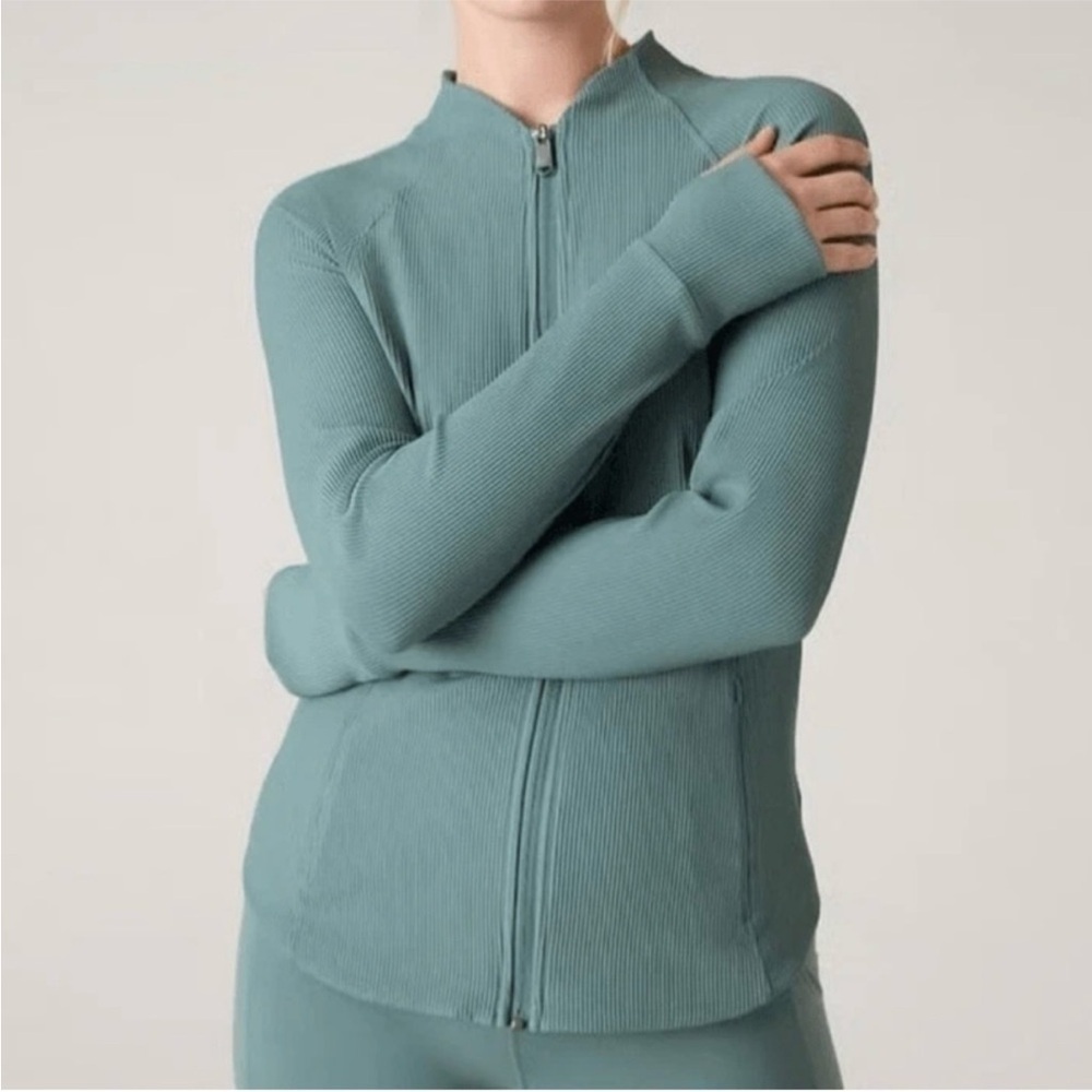 ATHLETA | Salutation Jacket oxidized green